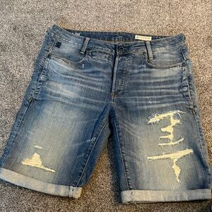 Men's Distressed Blue Jean Shorts